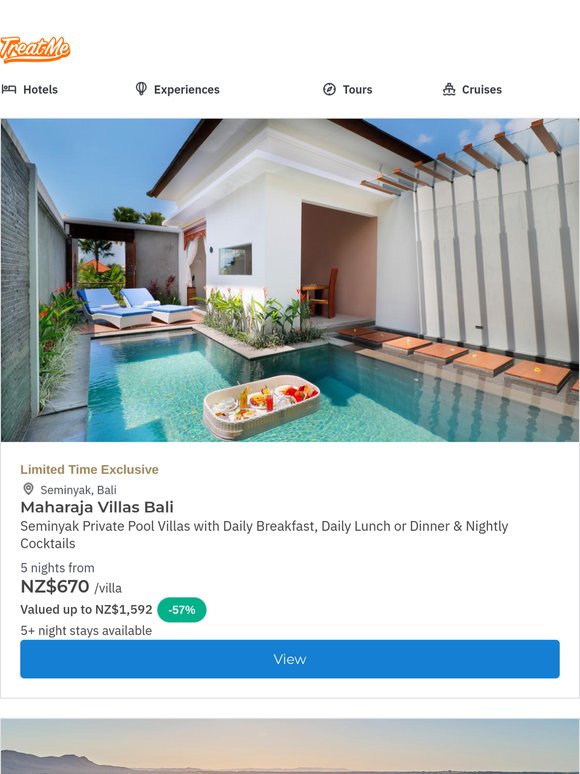 Seminyak Pool Villas w. Daily Breakfast, Nightly Dinner & Cocktails