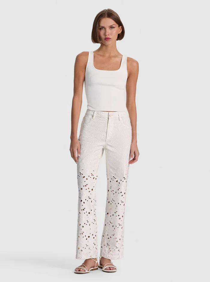 Image of  Chic H/R Ankle Length Jean - Off White