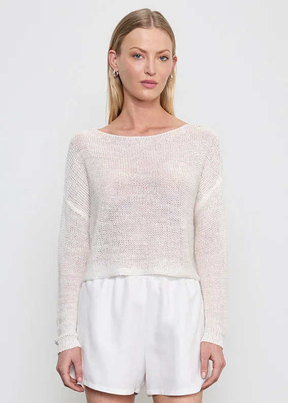 Image of  Linen Open Bateau Sweater - Multiple Colors