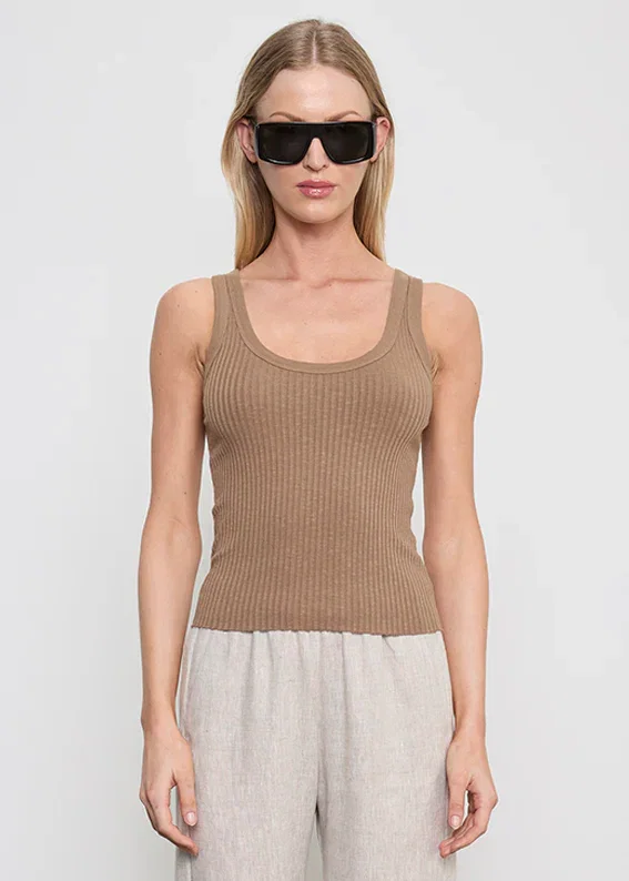 Image of  Military Rib Crop Tank - Multiple Colors