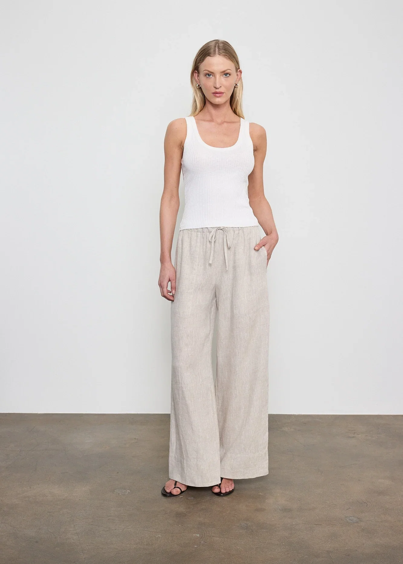 Image of  Linen Cropped Summer Pant - Multiple Colors