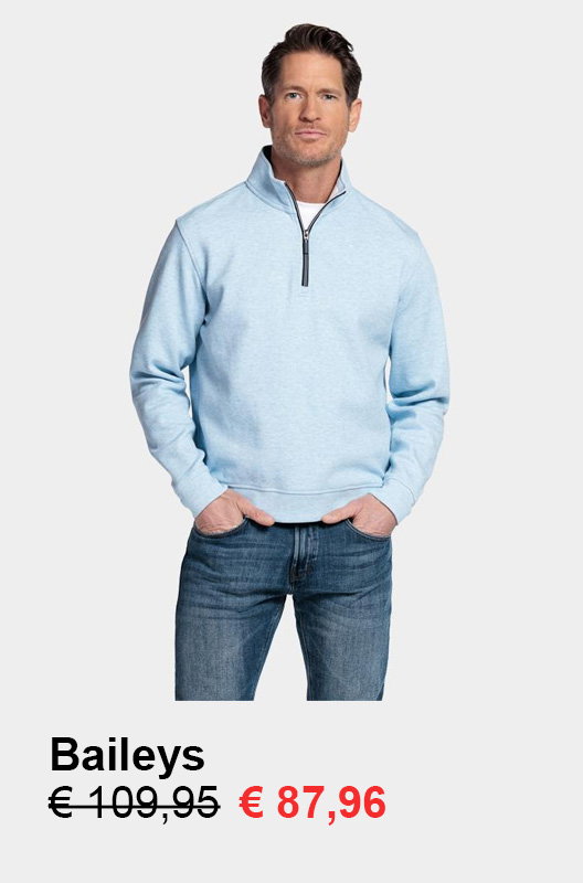 Baileys Halfzip Blauw