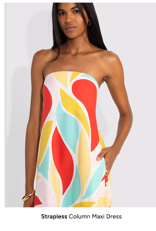 Strapless Column Maxi Dress