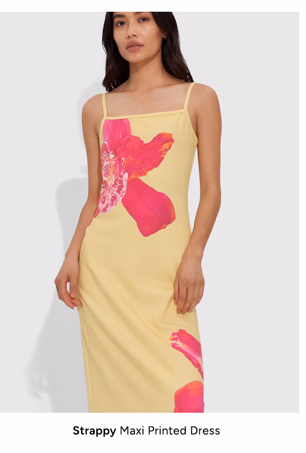 Strappy Maxi Printed Dress