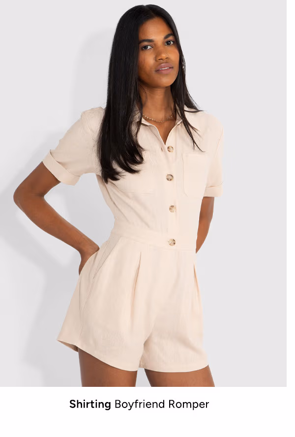 Shirting Boyfriend Romper