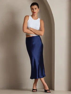 Image of Eenvoudige Elegante Rok van Pure Zijde