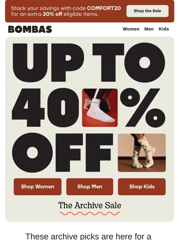 Up to 40% Off Select Styles: Archive Sale