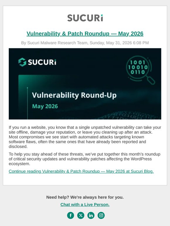 Vulnerability & Patch Roundup — May 2026