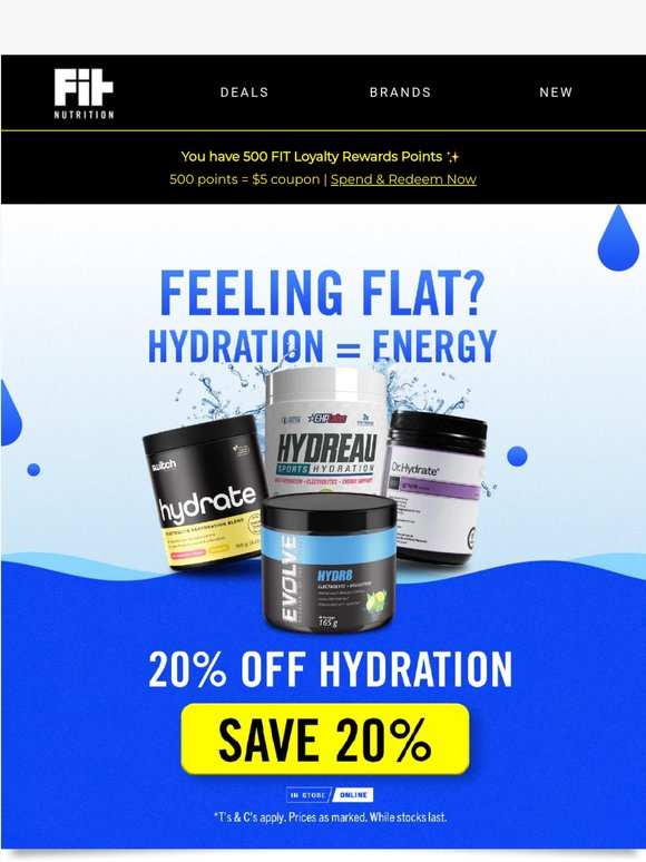 You're probably dehydrated...