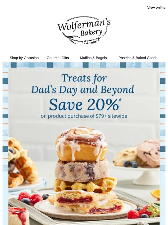 Satisfy summer cravings with 20% off baked goods.