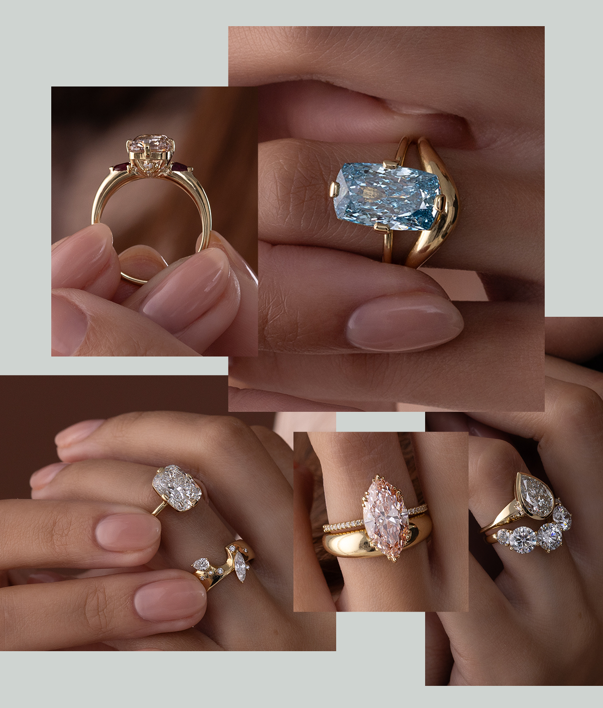 Overview of several rings included in the Engagement Ring Drop