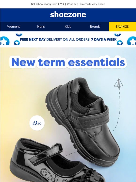 New term essentials! £5 off selected school shoes