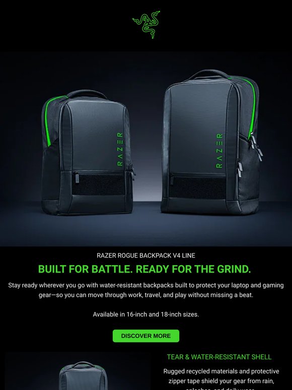 Just Dropped: Razer Rogue Backpack V4 Line✨