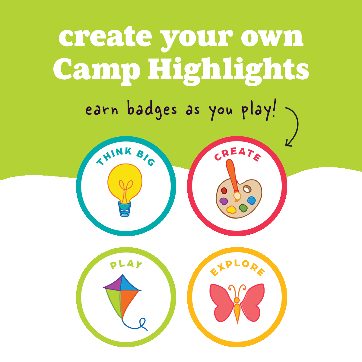 Create Your Own Camp Highlights: Earn Badges as You Play!