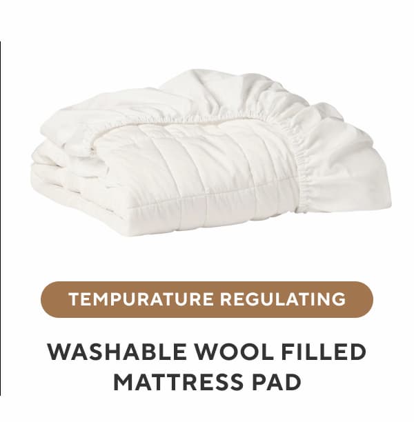 Washable Wool Filled Mattress Pad