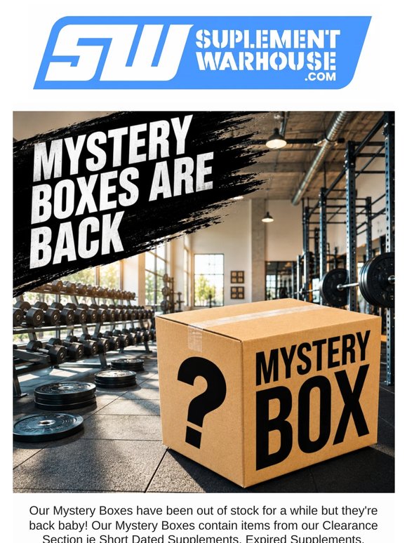 Mystery Supplement Boxes Are Back!