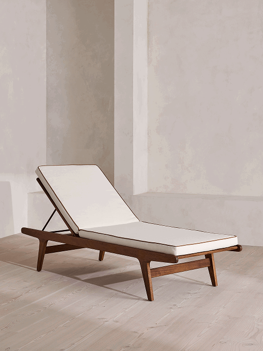Noah Outdoor Sunlounger, Off White