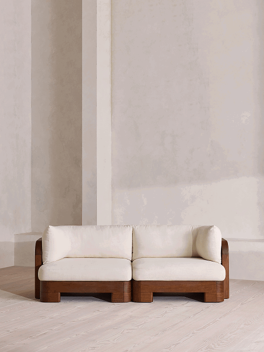 Odell Outdoor Sofa, Off White