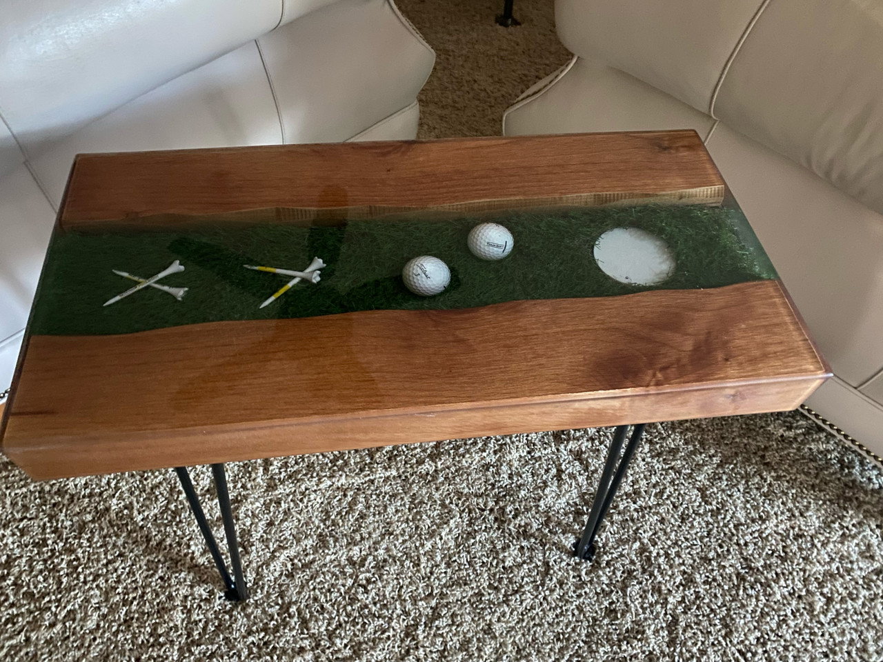 Image of TB Wood Creations 12" x 24" Golf River Table