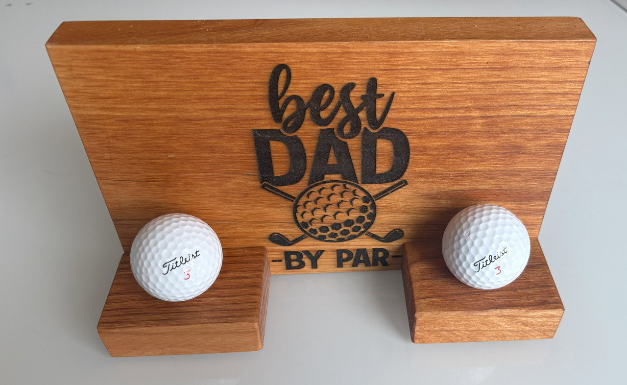 Image of TB Wood Creations Best Dad by Par Golf Wall Art or Desk Display
