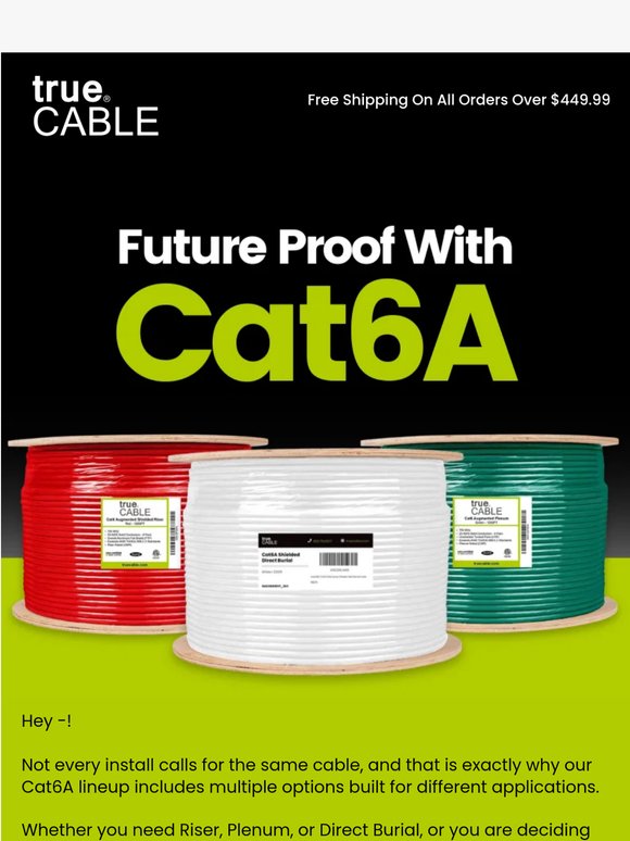 Find the Right Cat6A Cable for the Job