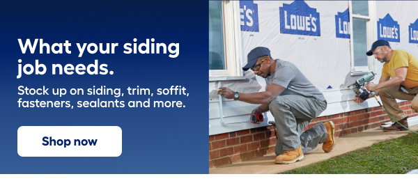 What your siding job needs.