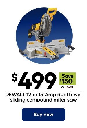 $499 DEWALT 12-in 15-Amp dual bevel siding compound miter saw