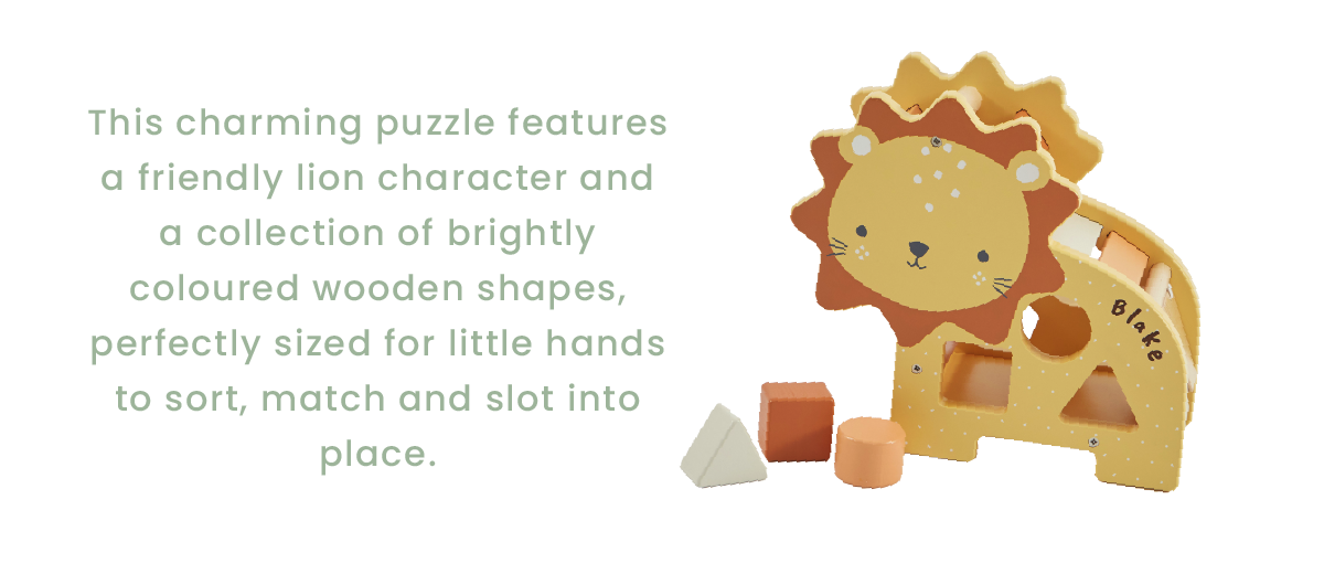 Personalised Lion Shape Sorter FSC®