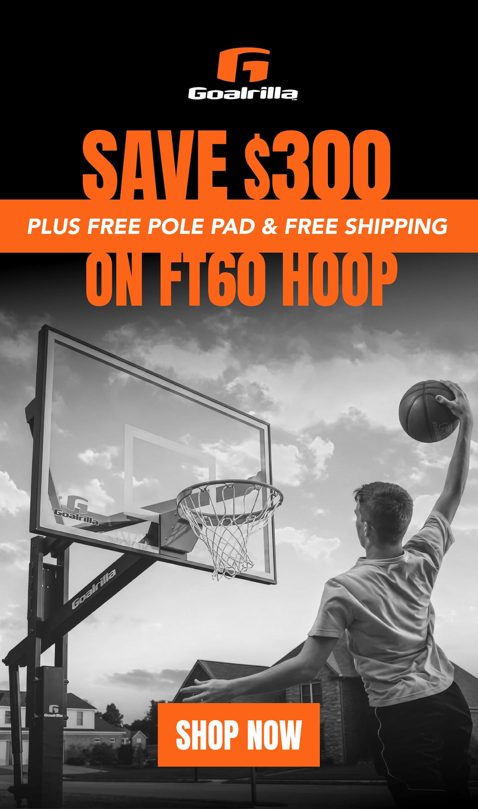 Save $300 on the Goalrilla FT60 in-ground basketball hoop