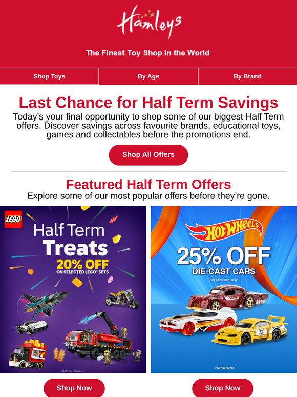 Last Chance: Half Term Offers End Tonight ⏰