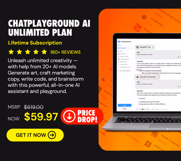 ChatPlayground AI: Lifetime Subscription (Unlimited Plan)