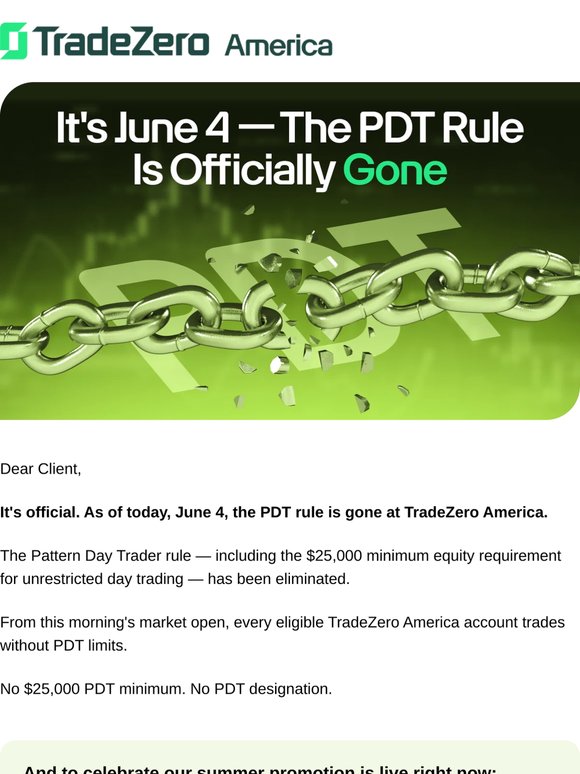 It's June 4 — the PDT rule is officially gone