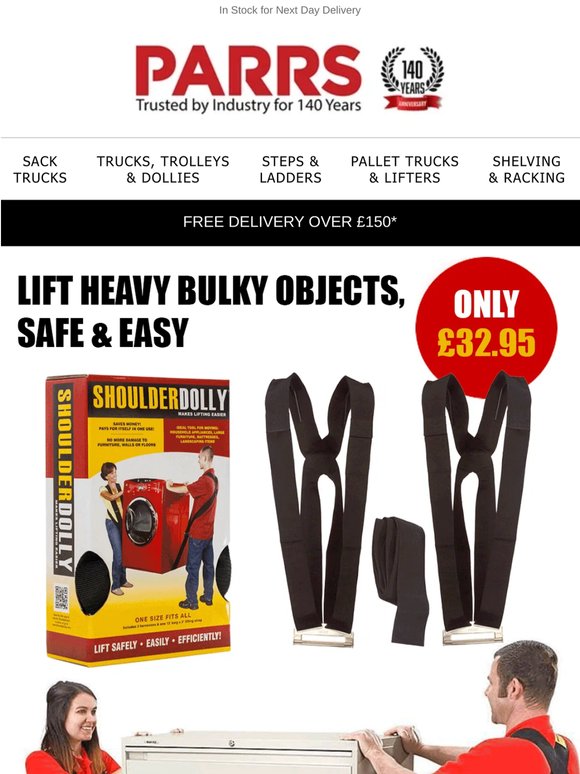 - Heavy Lifting Made Easy – Shoulder Dolly Only £32.95