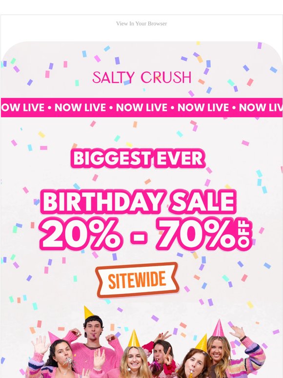 20% - 70% OFF is LIVE 🔥