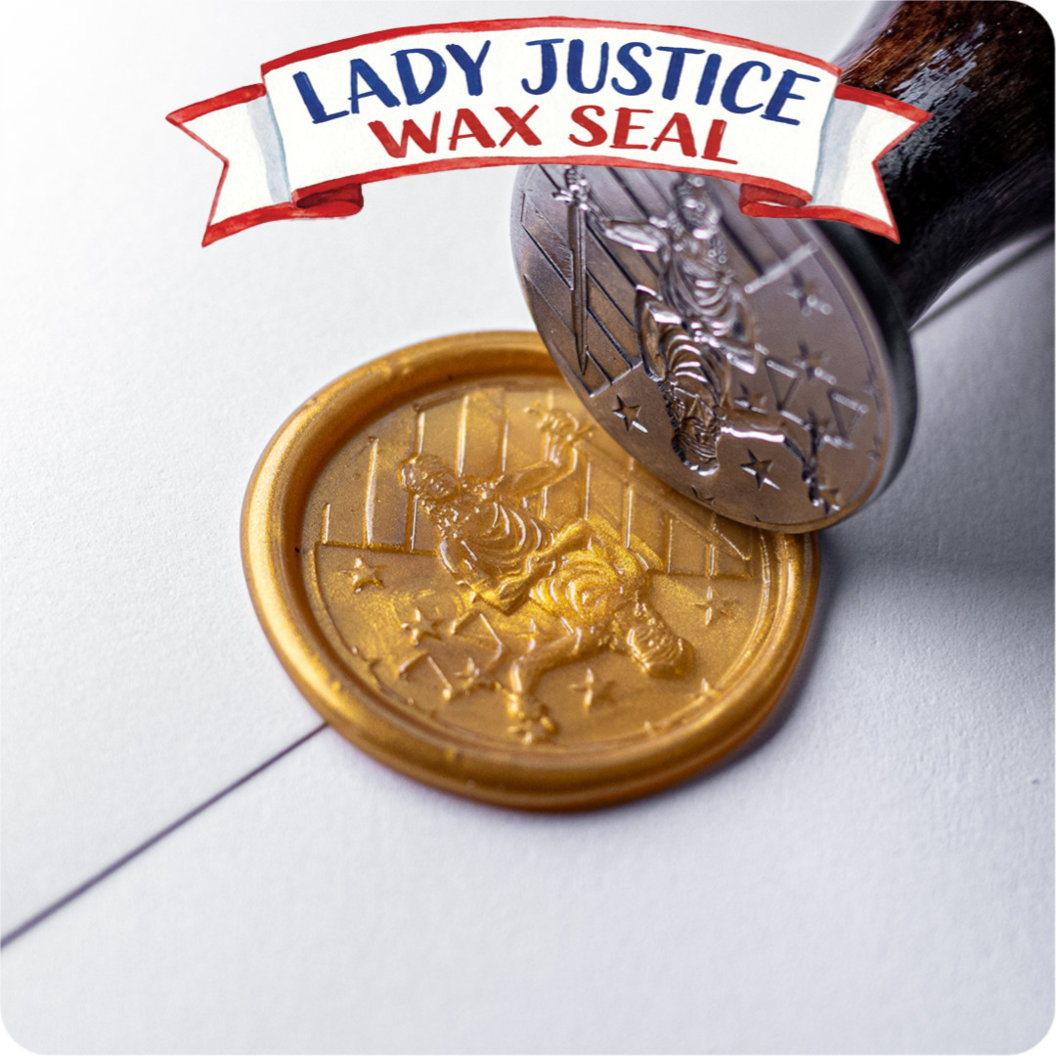 Lady Justice Wax Seal Coin