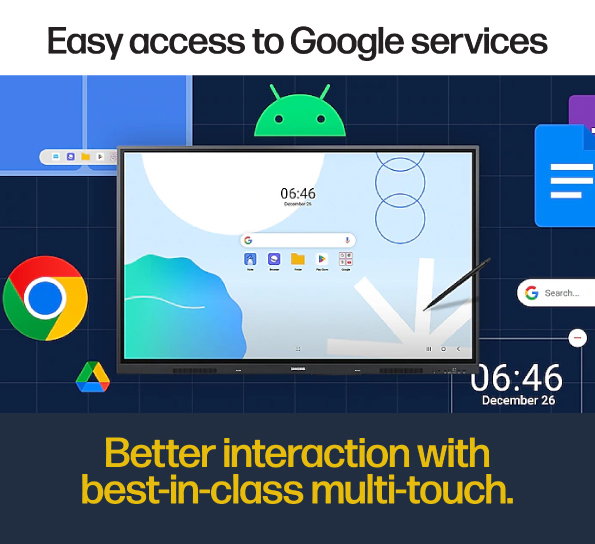 Easy Access to Google Services, Better Interaction with Best-in-Class Multi-Touch