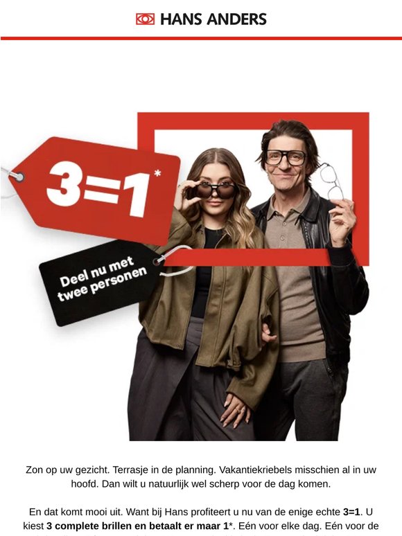 Zomer in zicht? Tijd voor 3=1