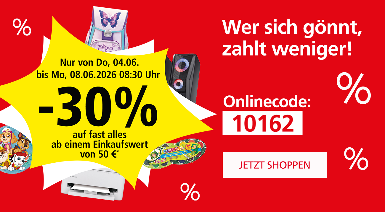 -30% auf deinen Einkauf ab € 50.-