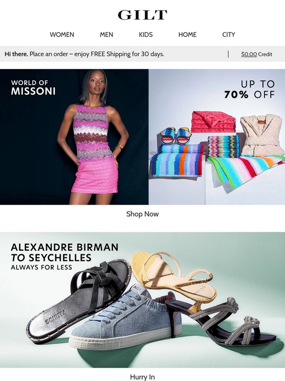 Missoni Up to 70% OFF (Apparel, Home, & Accessories)