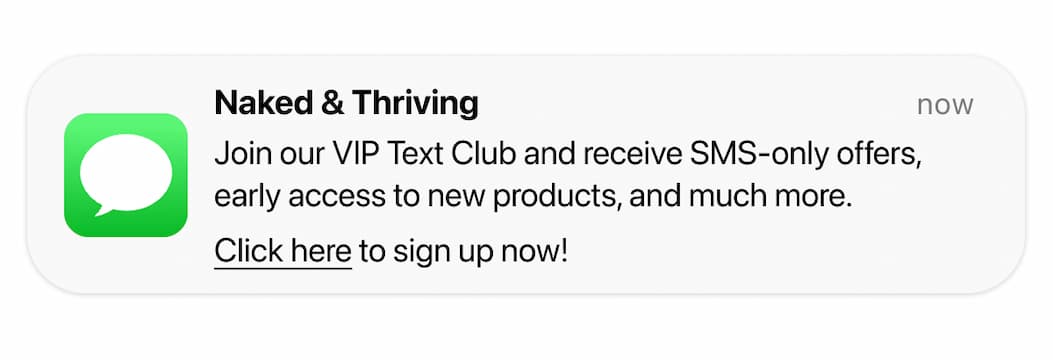 SMS sign up