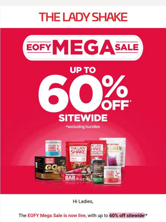 EOFY Mega Sale is Here! ✨ Up to 60% OFF* Now On 🎉
