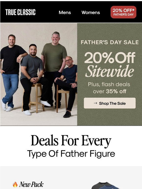 Father’s Day Sale: 20% Off Everything