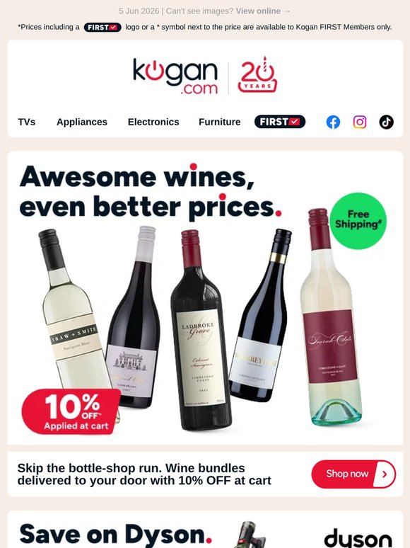 Take 10% OFF awesome Wine Bundles + free shipping!