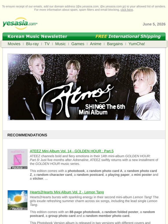 New Korean Music at YesAsia