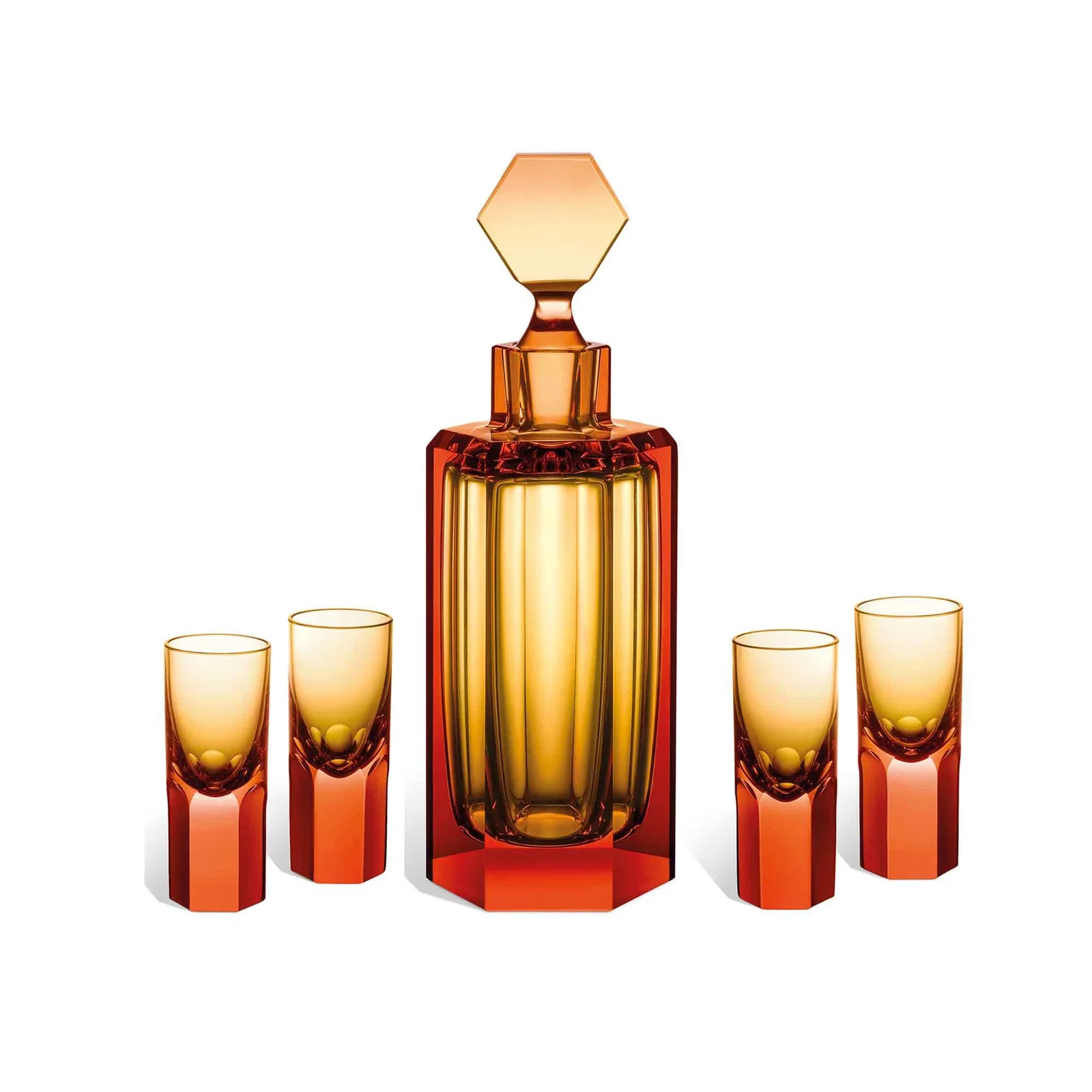 Image of HEXAGONAL CRYSTAL LIQUEUR SET