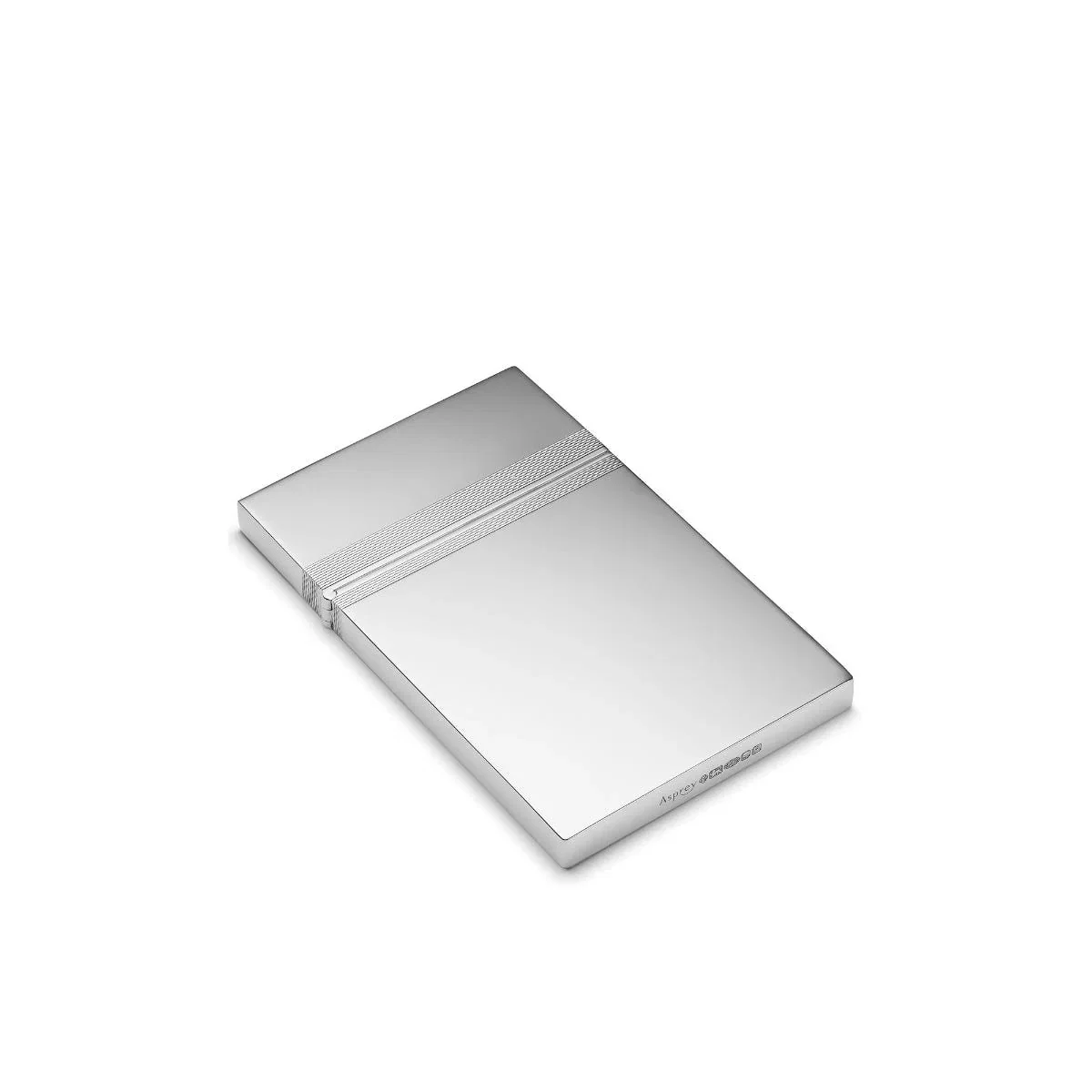 Image of BARLEY PATTERN CARD CASE IN STERLING SILVER