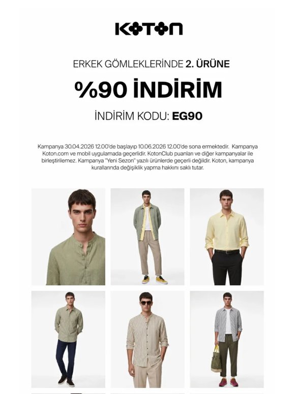 Gömleklerde %90 İndirim!  🎁