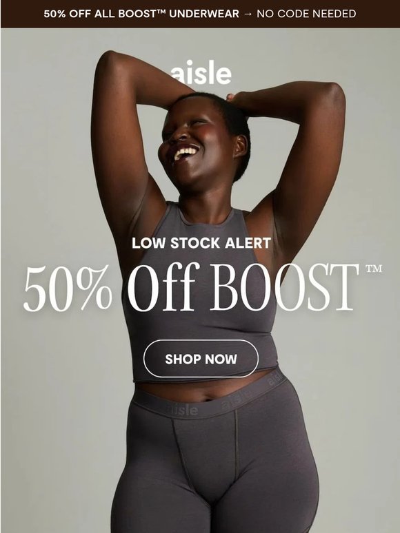 50% OFF BOOST ⚠️ Low Stock Alert