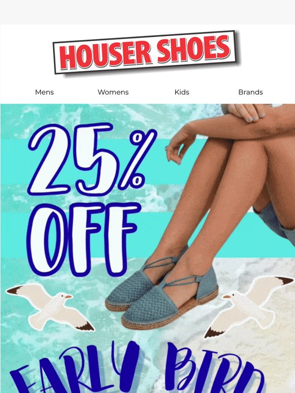 🐦Early Bird Savings are coming up!!  Celebrate this Saturday with 25% Off!  🐦