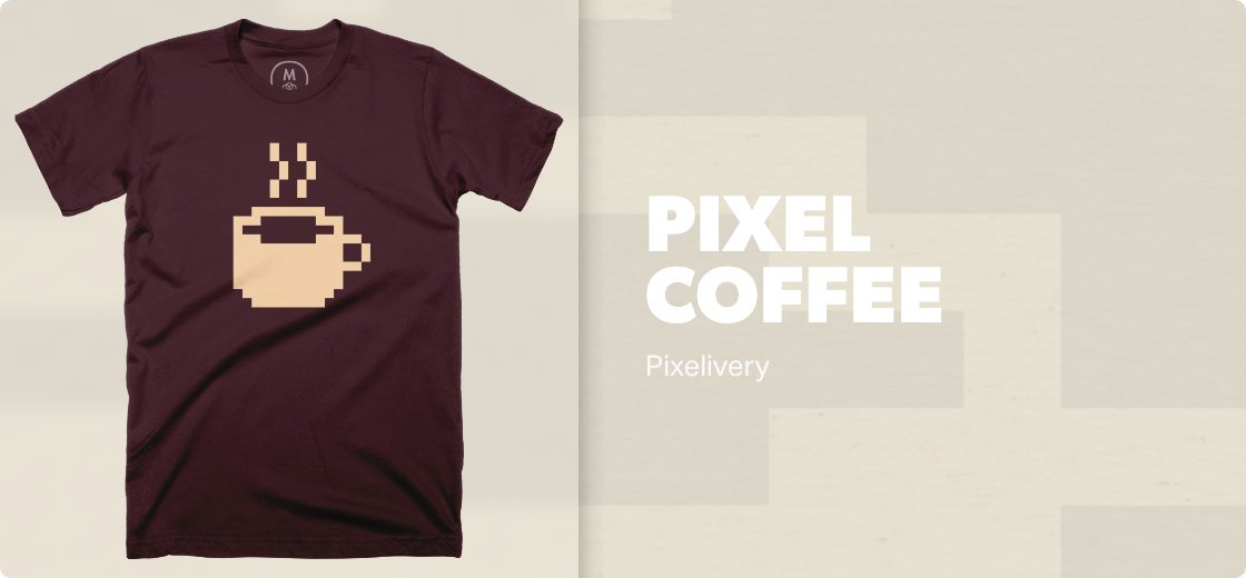 Pixel Coffee — 3600 / Tee / oxblood